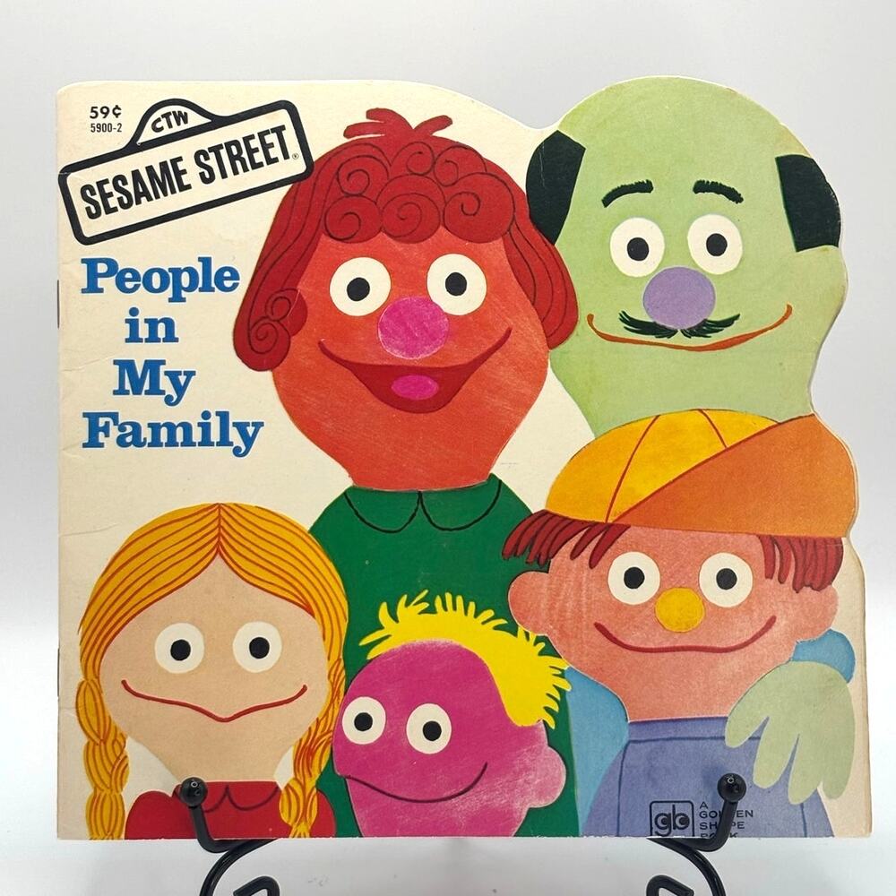 Vintage 1980 Sesame St. People in My Family Golden Shape Book, 14th Print, PB
